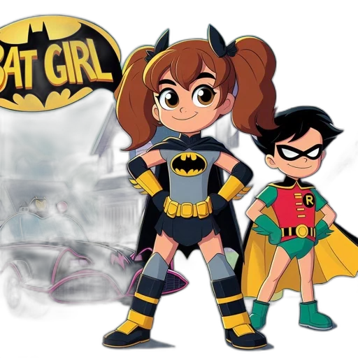 comic book art, concept art, cartoon, two transparent PNG cut-out