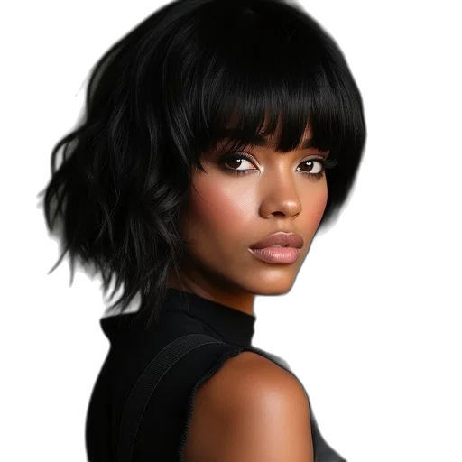 face, hair, photorealistic, cartoon transparent PNG cut-out