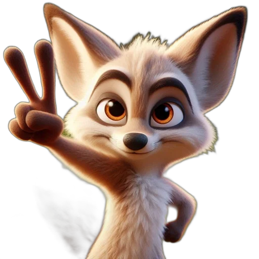 staff, animal, face, 3d render transparent PNG cut-out