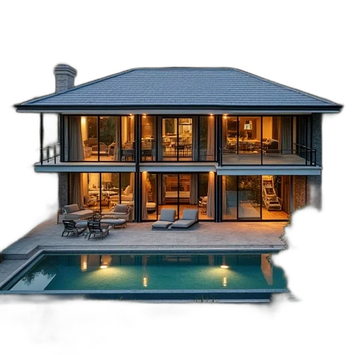 building, 3d render, photorealistic, concept art transparent PNG cut-out