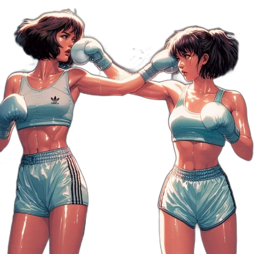 comic book art, concept art, anime, vaporwave transparent PNG cut-out