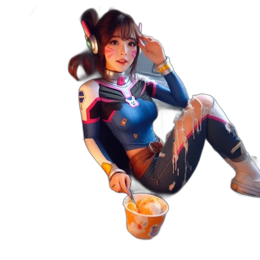 weapon, robot, staff, jacket transparent PNG cut-out
