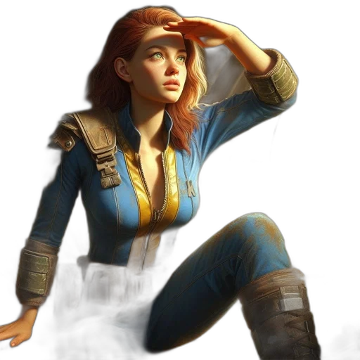 jacket, staff, face, concept art transparent PNG cut-out