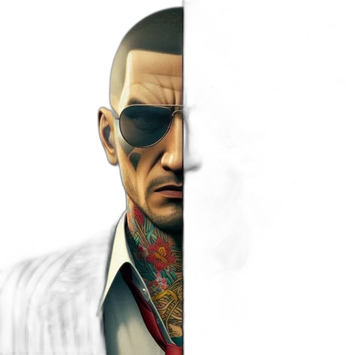 face, jacket, photorealistic, concept art transparent PNG cut-out