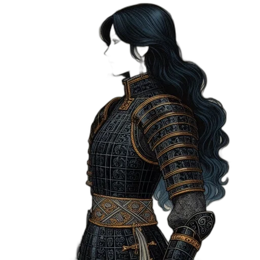 sword, hair, dress, dragon transparent PNG cut-out