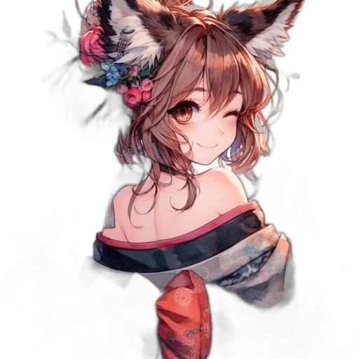 dress, staff, flower, crown transparent PNG cut-out