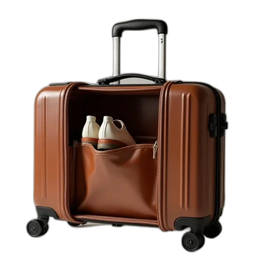 furniture, earth tones, suitcase, shoe transparent PNG cut-out