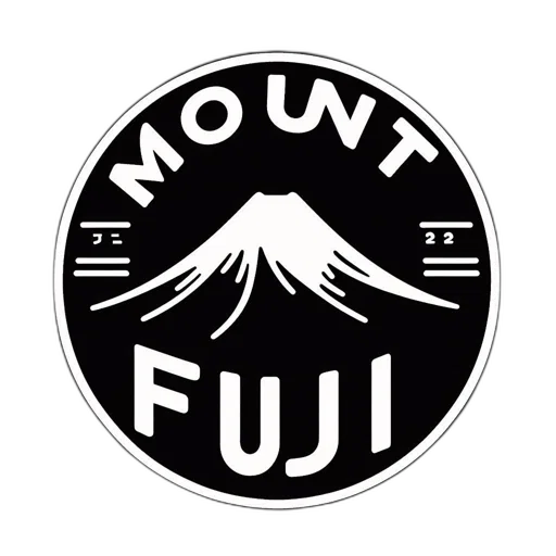 emblem, displays, mount, fuji transparent PNG cut-out