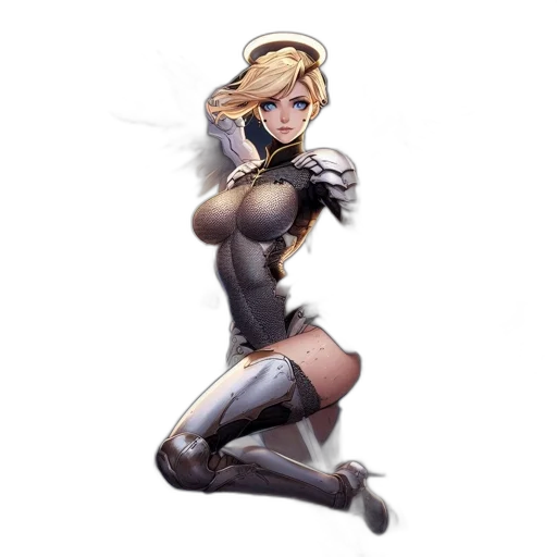 dress, robot, weapon, staff transparent PNG cut-out