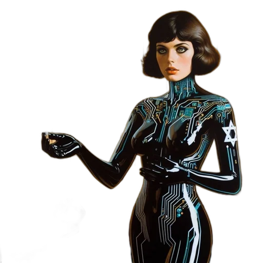robot, dress, concept art, comic book art transparent PNG cut-out
