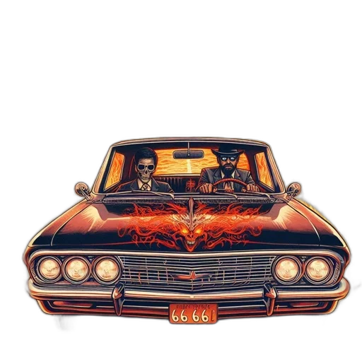 car, concept art, comic book art, photorealistic transparent PNG cut-out