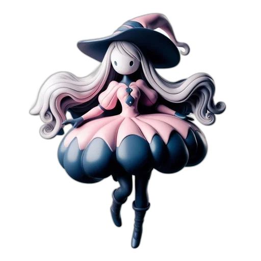 dress, staff, creature, hair transparent PNG cut-out