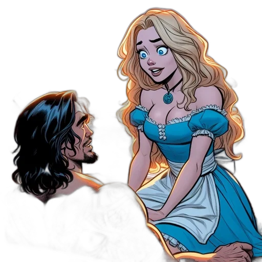dress, comic book art, concept art, cartoon transparent PNG cut-out