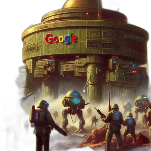 robot, building, concept art, cyberpunk transparent PNG cut-out