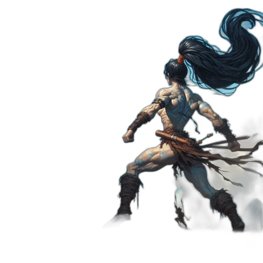 hair, weapon, sword, staff transparent PNG cut-out