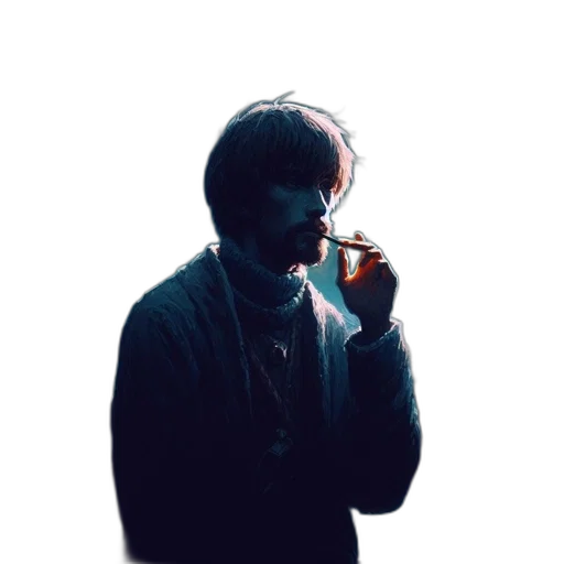 jacket, bottle, face, staff transparent PNG cut-out
