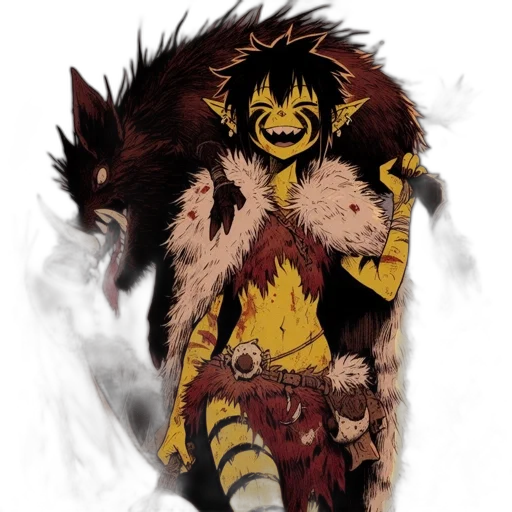 creature, mask, staff, animal transparent PNG cut-out