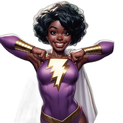 comic book art, concept art, purple-costumed, character transparent PNG cut-out