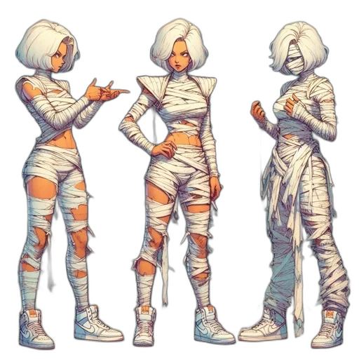 jacket, robot, staff, concept art transparent PNG cut-out