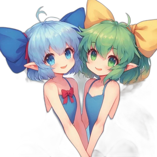 dress, anime, watercolor, pixel art transparent PNG cut-out