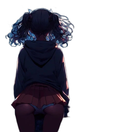 dress, jacket, hair, mask transparent PNG cut-out