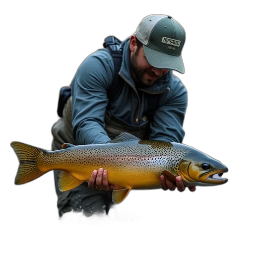 animal, creature, photorealistic, trout transparent PNG cut-out