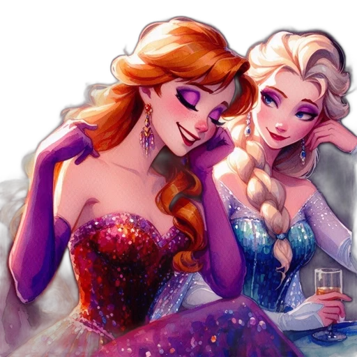 dress, crown, fantasy art, cartoon transparent PNG cut-out