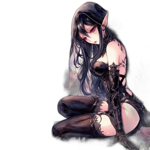 dress, weapon, fantasy art, concept art transparent PNG cut-out