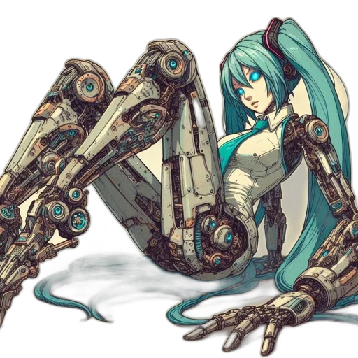 robot, weapon, concept art, cyberpunk transparent PNG cut-out
