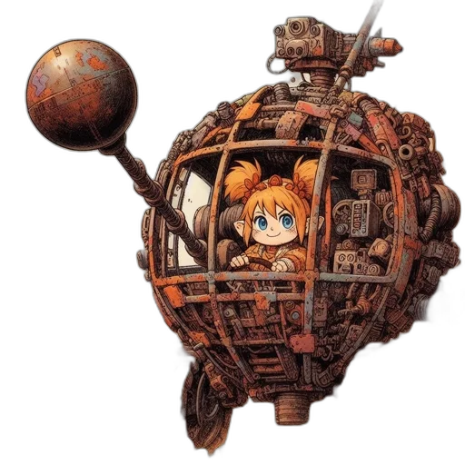 weapon, robot, animal, staff transparent PNG cut-out