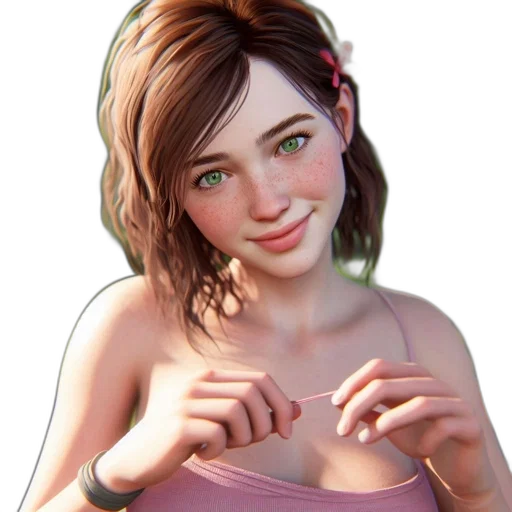 dress, face, jewelry, photorealistic transparent PNG cut-out