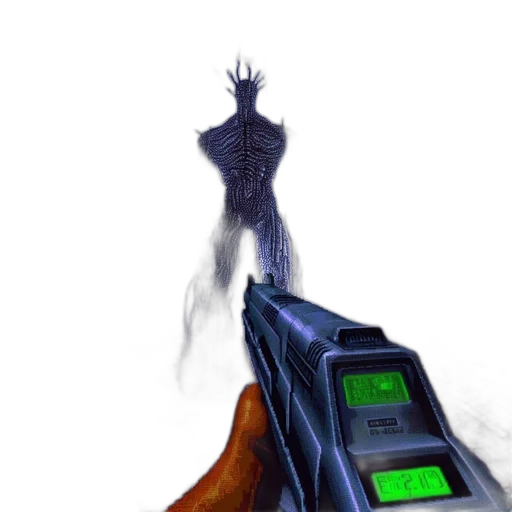 weapon, robot, staff, crown transparent PNG cut-out