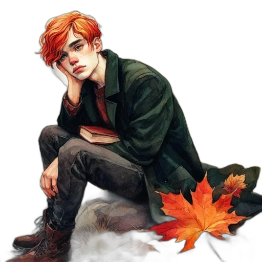 jacket, watercolor, fantasy art, concept art transparent PNG cut-out