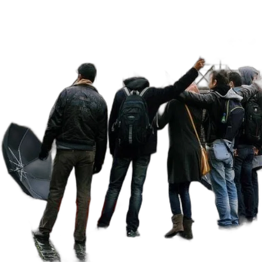 jacket, umbrella, staff, weapon transparent PNG cut-out