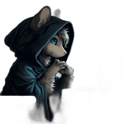 mask, staff, animal, fantasy art transparent PNG cut-out