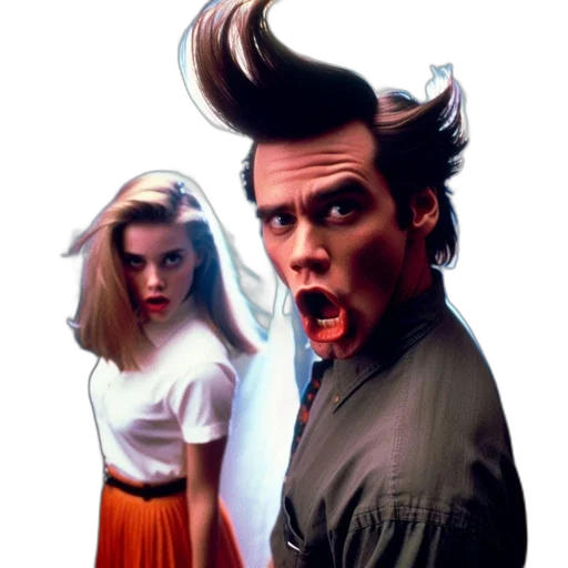 hair, jacket, face, creature transparent PNG cut-out