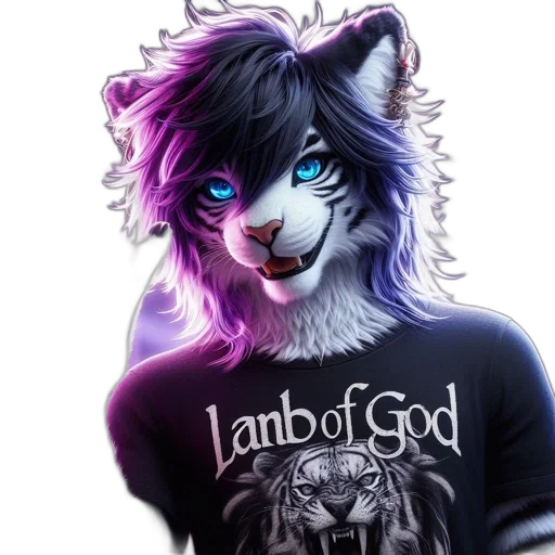 animal, fantasy art, vaporwave, anime transparent PNG cut-out