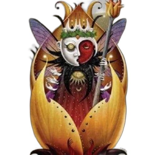 crown, dragon, mask, staff transparent PNG cut-out