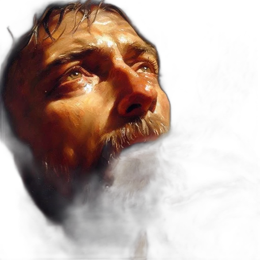face, photorealistic, oil painting, concept art transparent PNG cut-out