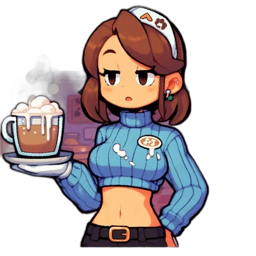 robot, jacket, pixel art, concept art transparent PNG cut-out
