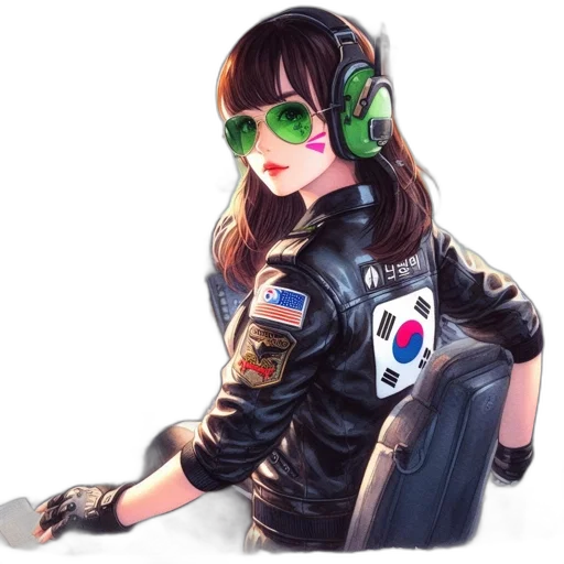 jacket, robot, face, cyberpunk transparent PNG cut-out