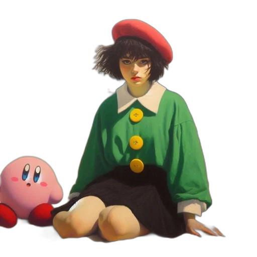 hat, dress, face, creature transparent PNG cut-out