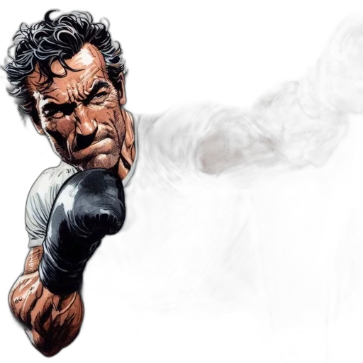 comic book art, concept art, photorealistic, intense transparent PNG cut-out