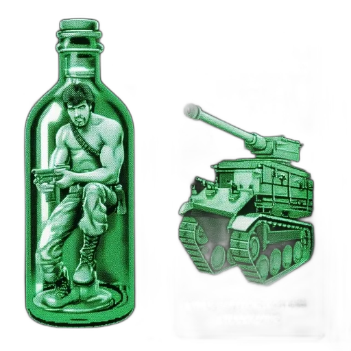 bottle, weapon, concept art, photorealistic transparent PNG cut-out