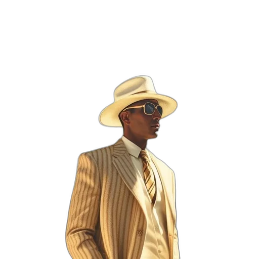 hat, jacket, staff, concept art transparent PNG cut-out