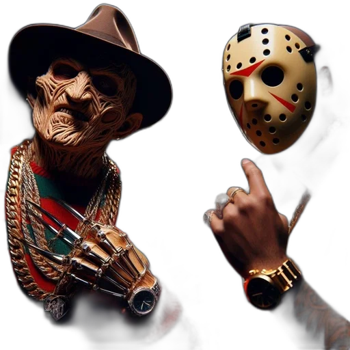 mask, concept art, 3d render, comic book art transparent PNG cut-out
