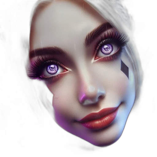 face, mask, fantasy art, photorealistic transparent PNG cut-out