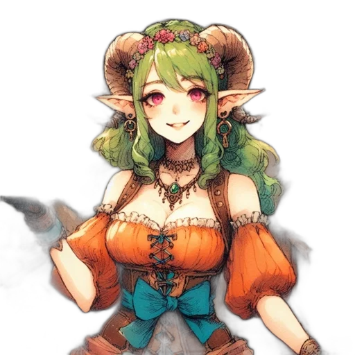 staff, dragon, dress, hat transparent PNG cut-out