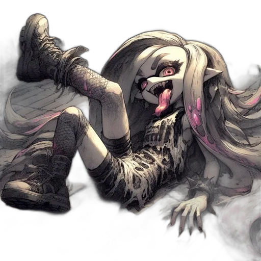 creature, weapon, mask, hair transparent PNG cut-out