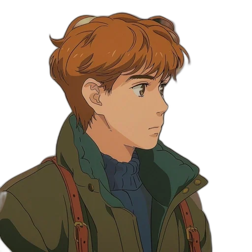 jacket, face, anime, concept art transparent PNG cut-out